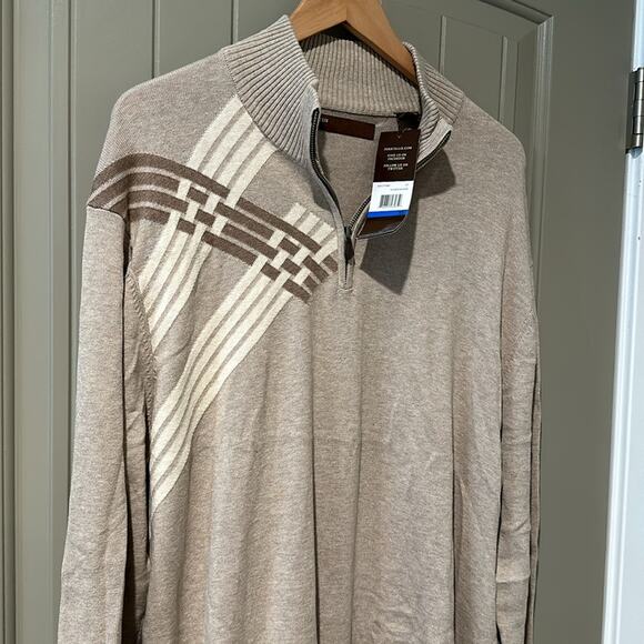 PERRY ELLIS Half-Zip Sweater sz XL - Picture 2 of 7